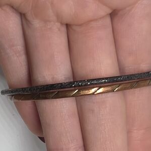 Black and Gold Bangle Set